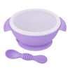 Silicone Bowl & Spoon with Suction Base & Snap-On Lid