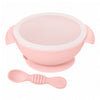 Silicone Bowl & Spoon with Suction Base & Snap-On Lid