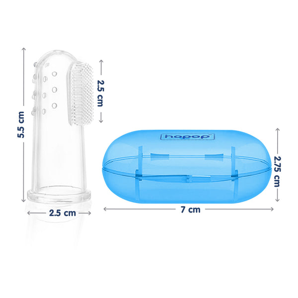 Baby oral care finger brush for gentle cleaning