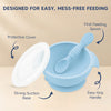 Silicone Bowl & Spoon with Suction Base & Snap-On Lid