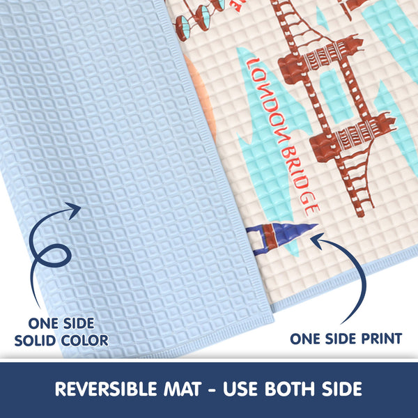 Multipurpose Baby Massage Mat | Waterproof Diaper Changing Mat - London