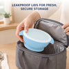 Silicone Bowl & Spoon with Suction Base & Snap-On Lid