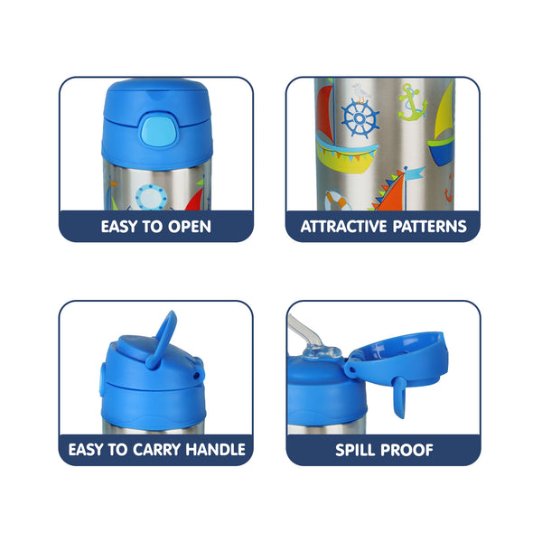 Insulated Stainless Steel Sipper Water Bottle for Kids -300 ml - hopop.in