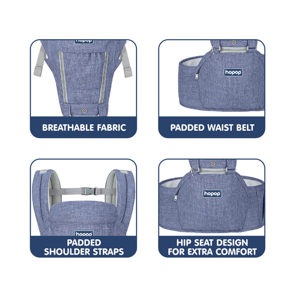 Elite 5 in 1 Hip Seat Baby Carrier - hopop.in