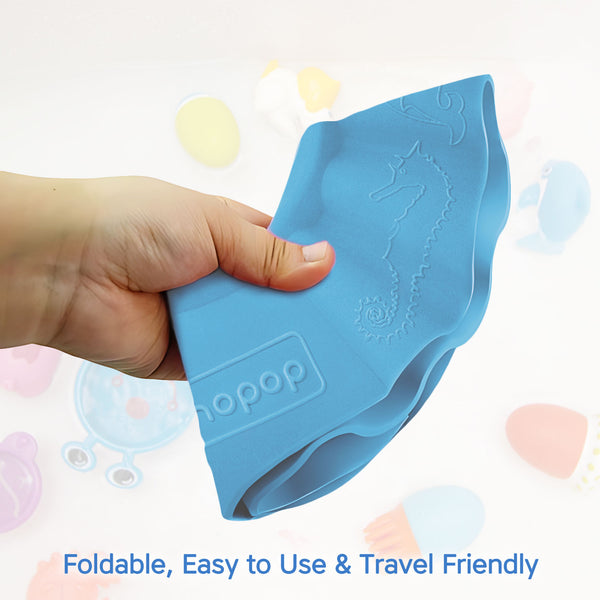 Baby bath accessory – shampoo hat for gentle washing