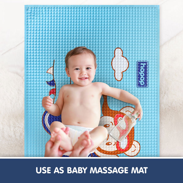 "Inflatable Rubber Mat for Baby Massage or Diaper Change, Safe and Gentle"