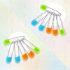 Safety diaper pins with plastic lock for babies
