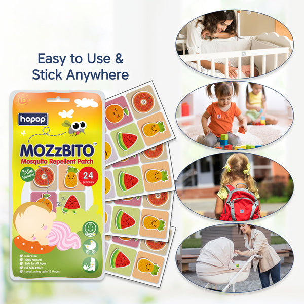 "MoZzbito mosquito repellent patches – safe and natural protection for kids"