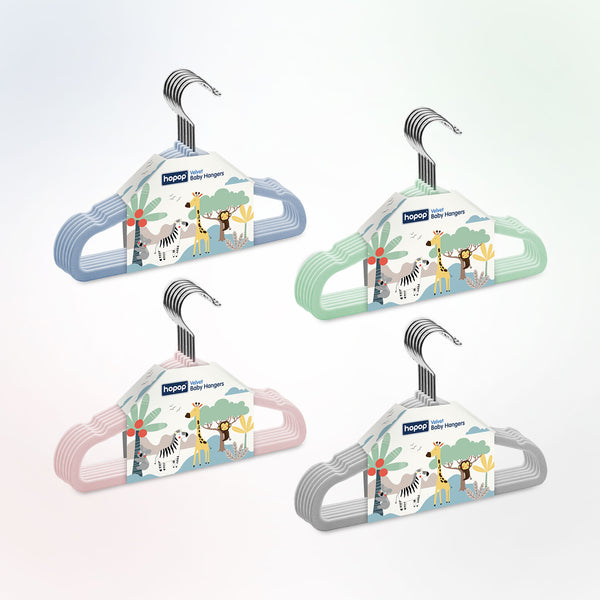 Non-Slip Velvet Baby Clothes Hangers - hopop.in