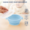 Silicone Bowl & Spoon with Suction Base & Snap-On Lid