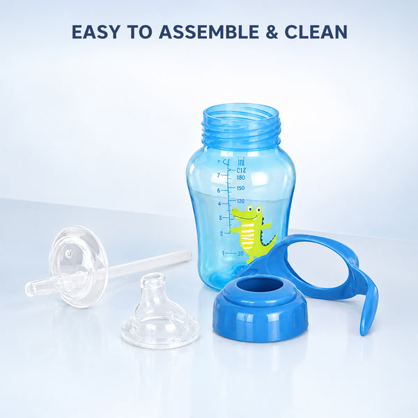 Spill-Proof Sipper Cup with Spout & Straw - 210ml