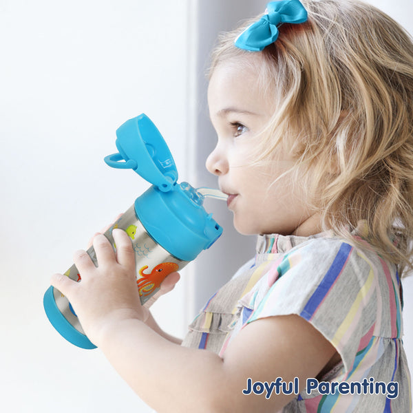 Insulated Stainless Steel Sipper Water Bottle for Kids -300 ml - hopop.in