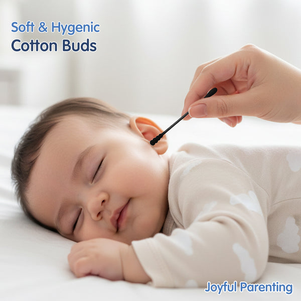 Black Charcoal Spiral Cotton Buds – Paper Stem