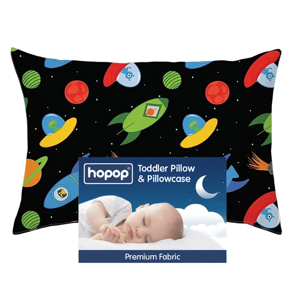"Soft and breathable premium cotton toddler pillow with pillowcase"