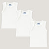 Baby Envelope Neck Sleeveless Solid Patterned Vest – Pack of 3
