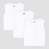 "Front open sleeveless cotton vest for babies – pack of 3 soft infant vests"