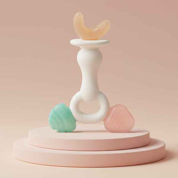 Silicone Baby Teether | Sensory Chew Toy for Gum Relief | Pack of 1- Assorted