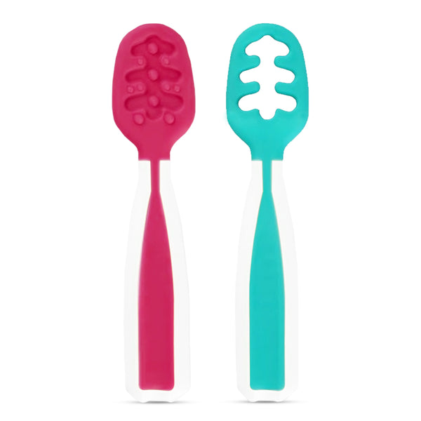 Hopop First Stage Baby Feeding Spoon - Soft, Safe & Easy to Hold