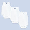 Baby Cotton Round Neck Sleeveless Romper -Pack of 3