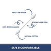 Gentle cotton buds for sensitive skin and ear care