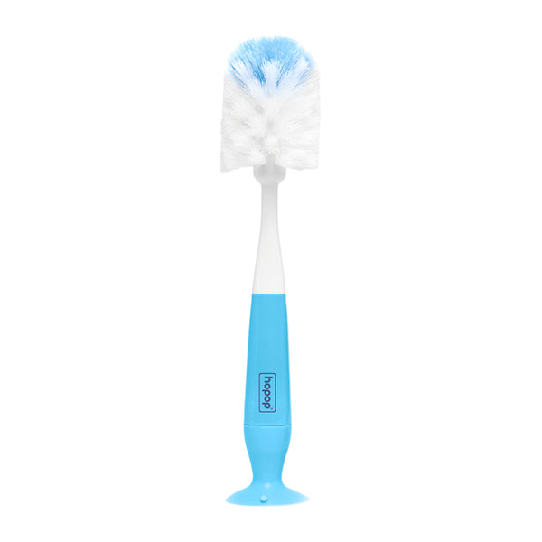 2-IN-1 Bottle & Nipple Cleaning Brush with Grooved Handle & Suction Base - hopop.in