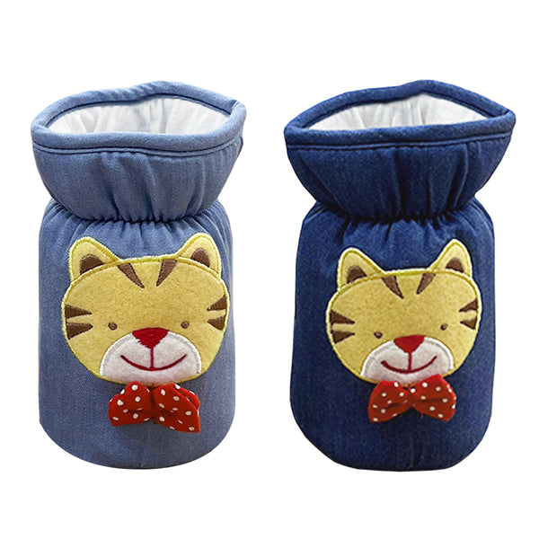 Soft Denim Baby Feeding Bottle Cover with Easy to Hold Strap - hopop.in