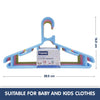 Multicolored plastic baby clothes hangers – pack of 10