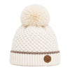 Baby Woolen Cap with Fur Lining, Textured Knit Design Warm Knitted Pom Pom Winter Beanie for Boys & Girls (1-3 Years)