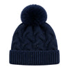 Kids Woolen Cap with Textured Pattern and Soft Pom Pom, Warm Winter Beanie with Folded Cuff for Boys & Girls (3-6 Years)