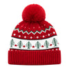Baby Woolen Cap with Fur Lining, Christmas Tree Design Warm Knitted Pom Pom Winter Beanie for Boys & Girls (1-3 Years)