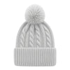 Baby Woolen Cap with Fur Lining, Cable Knit Design Warm Knitted Faux Fur Pom Pom Winter Beanie for Boys & Girls (1-3 Years)