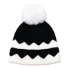 Baby Woolen Cap with Fur Lining, Zigzag Design Warm Knitted Faux Fur Pom Pom Winter Beanie for Boys & Girls (2-4 Years)