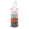 3-Layer Stackable Baby Milk Powder & Food Storage Container with Screw-On Lids - 330 ml