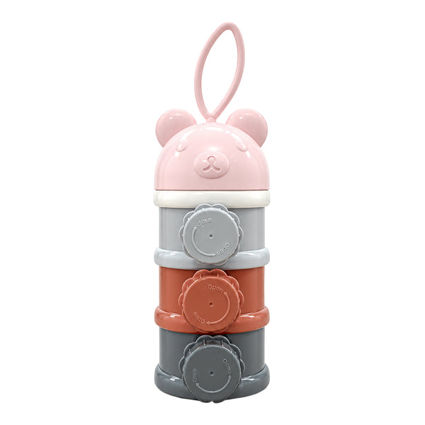3-Layer Stackable Baby Milk Powder & Food Storage Container with Screw-On Lids - 330 ml