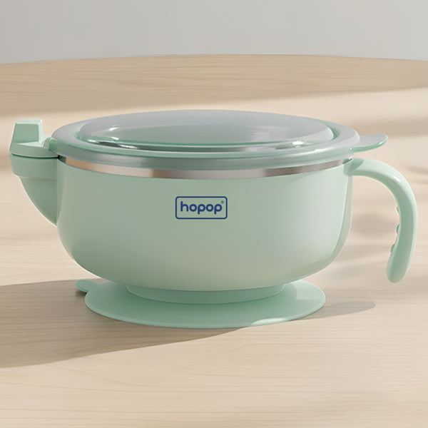 Baby Stainless Steel Bowl with Lid & Suction Base