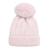 Kids Woolen Cap with Soft Pom Pom, Warm Winter Beanie with Ribbed Folded Cuff and Cozy Textured Design for Boys & Girls (3-6 Years)