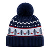 Baby Woolen Cap with Fur Lining, Christmas Tree Design Warm Knitted Pom Pom Winter Beanie for Boys & Girls (1-3 Years)