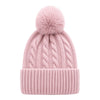 Baby Woolen Cap with Fur Lining, Cable Knit Design Warm Knitted Faux Fur Pom Pom Winter Beanie for Boys & Girls (1-3 Years)