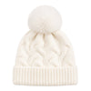 Kids Woolen Cap with Textured Pattern and Soft Pom Pom, Warm Winter Beanie with Folded Cuff for Boys & Girls (3-6 Years)