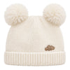 Baby Woolen Cap with Fur Lining, Zigzag Design Warm Knitted Faux Fur Pom Pom Winter Beanie for Boys & Girls (1-3 Years)