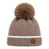 Baby Woolen Cap with Fur Lining, Textured Knit Design Warm Knitted Pom Pom Winter Beanie for Boys & Girls (1-3 Years)