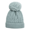 Kids Woolen Cap with Soft Pom Pom, Warm Winter Beanie with Ribbed Folded Cuff and Cozy Textured Design for Boys & Girls (3-6 Years)