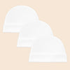 Hopop Soft & Comfortable Cotton Baby Caps - Pack of 3 (White)