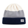 Baby Woolen Cap with Fur Lining, Colour Block Design Warm Knitted Winter Beanie for Boys & Girls (2-4 Years)
