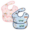 Easy-Clean Waterproof Crumb Catcher Baby Bib - Pack of 2