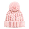 Baby Woolen Cap with Fur Lining, Cable Knit Design Warm Knitted Pom Pom Winter Beanie for Boys & Girls (0-1 Years)