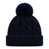 Baby Woolen Cap with Fur Lining, Cable Knit Design Warm Knitted Pom Pom Winter Beanie for Boys & Girls (1-3 Years)