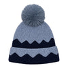 Baby Woolen Cap with Fur Lining, Zigzag Design Warm Knitted Faux Fur Pom Pom Winter Beanie for Boys & Girls (2-4 Years)