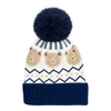 Kids Woolen Cap with Fur Lining, Fluffy Teddy Bear Design Warm Knitted Faux Fur Pom Pom Winter Beanie for Boys & Girls (3-6 Years)
