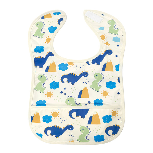 Easy-Clean Waterproof Baby Apron Bib with Crumb Catcher